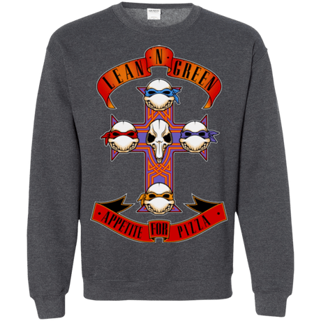 Sweatshirts Dark Heather / Small APPETITE FOR PIZZA Crewneck Sweatshirt