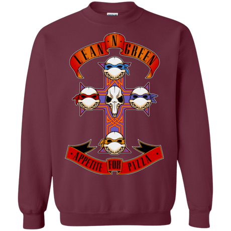 Sweatshirts Maroon / Small APPETITE FOR PIZZA Crewneck Sweatshirt