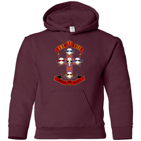 Sweatshirts Maroon / YS APPETITE FOR PIZZA Youth Hoodie