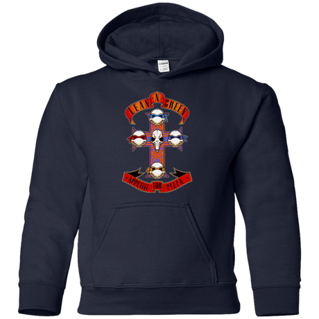 Sweatshirts Navy / YS APPETITE FOR PIZZA Youth Hoodie
