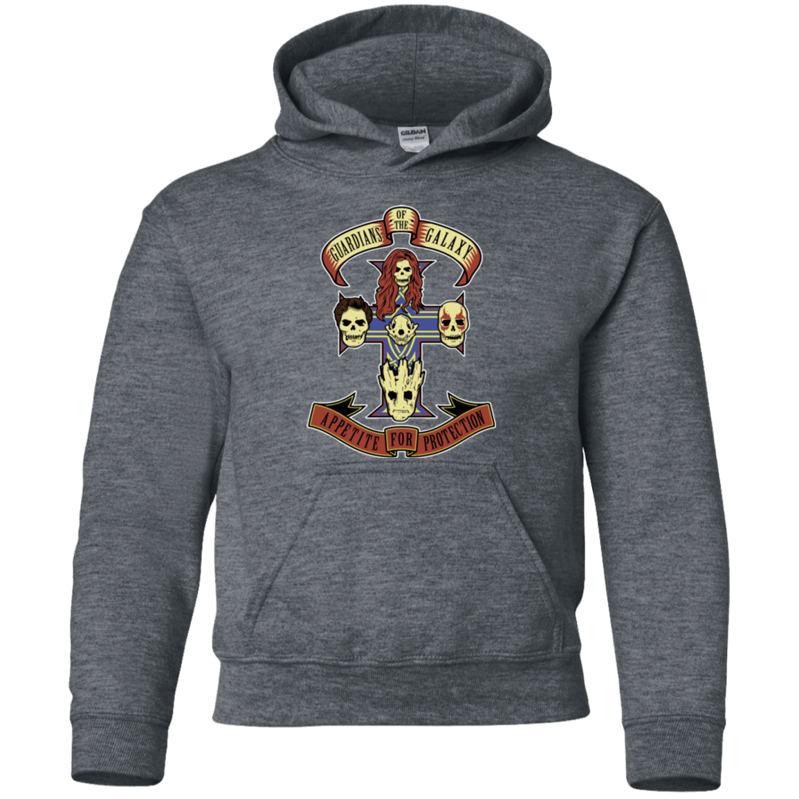 Sweatshirts Dark Heather / YS Appetite for Protection Youth Hoodie