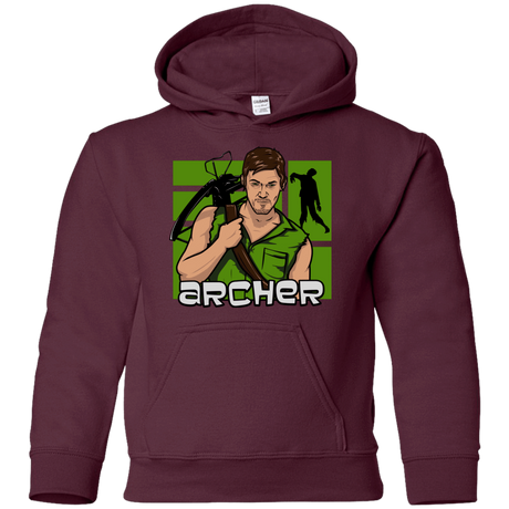 Sweatshirts Maroon / YS Archer Youth Hoodie