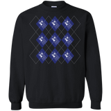 Sweatshirts Black / S Argyle Tardis Crewneck Sweatshirt