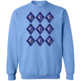 Sweatshirts Carolina Blue / S Argyle Tardis Crewneck Sweatshirt