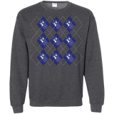 Sweatshirts Dark Heather / S Argyle Tardis Crewneck Sweatshirt