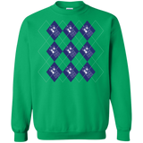 Sweatshirts Irish Green / S Argyle Tardis Crewneck Sweatshirt