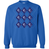 Sweatshirts Royal / S Argyle Tardis Crewneck Sweatshirt