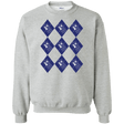 Sweatshirts Sport Grey / S Argyle Tardis Crewneck Sweatshirt