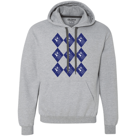 Sweatshirts Sport Grey / S Argyle Tardis Premium Fleece Hoodie