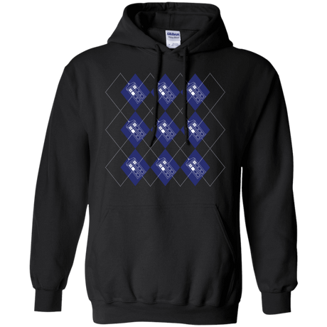 Sweatshirts Black / S Argyle Tardis Pullover Hoodie