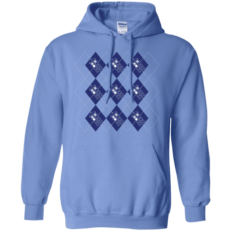 Sweatshirts Carolina Blue / S Argyle Tardis Pullover Hoodie