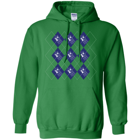 Sweatshirts Irish Green / S Argyle Tardis Pullover Hoodie