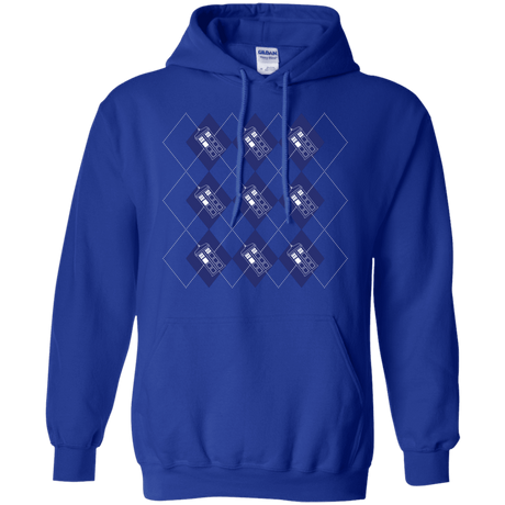 Sweatshirts Royal / S Argyle Tardis Pullover Hoodie