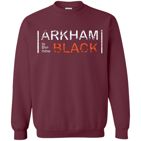 Sweatshirts Maroon / Small Arkham Black Crewneck Sweatshirt