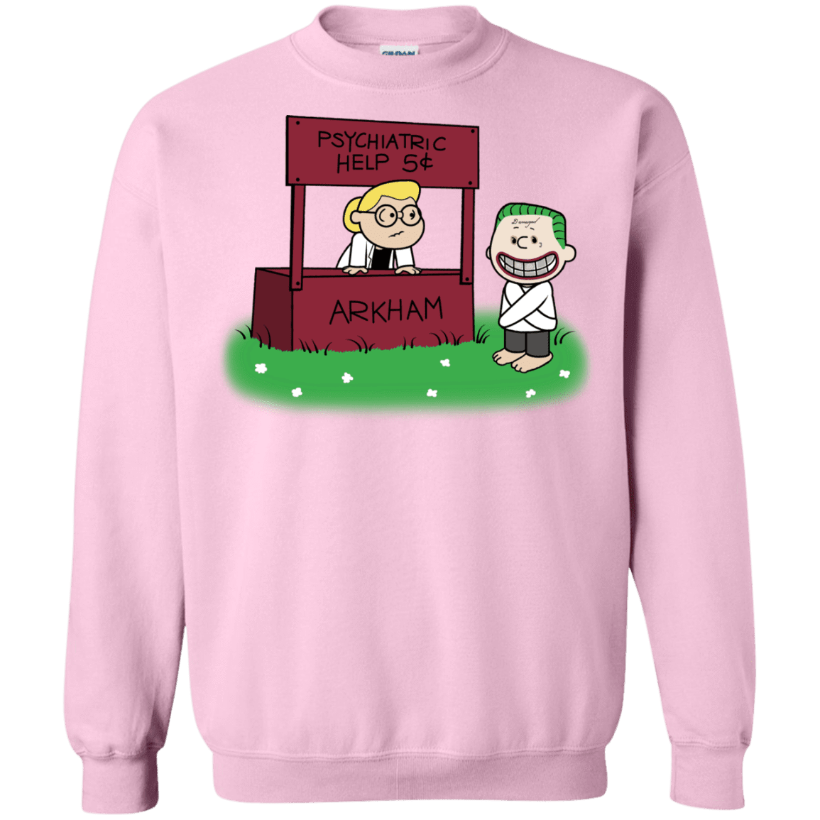 Sweatshirts Light Pink / Small Arkham Help Crewneck Sweatshirt