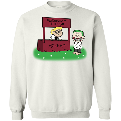 Sweatshirts White / Small Arkham Help Crewneck Sweatshirt