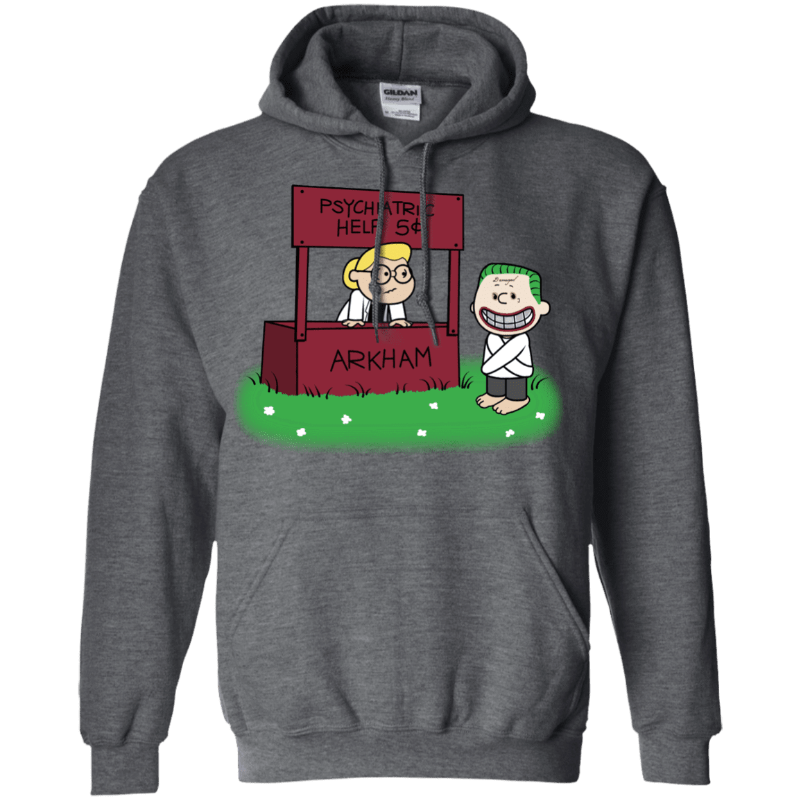 Sweatshirts Dark Heather / Small Arkham Help Pullover Hoodie