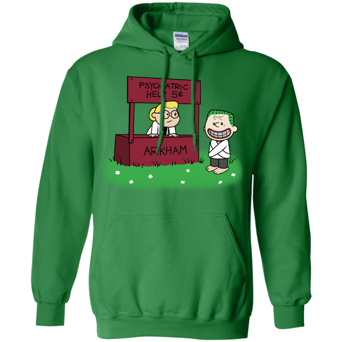 Sweatshirts Irish Green / Small Arkham Help Pullover Hoodie