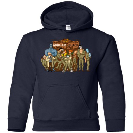 Sweatshirts Navy / YS ARKHAM is the new Black Youth Hoodie