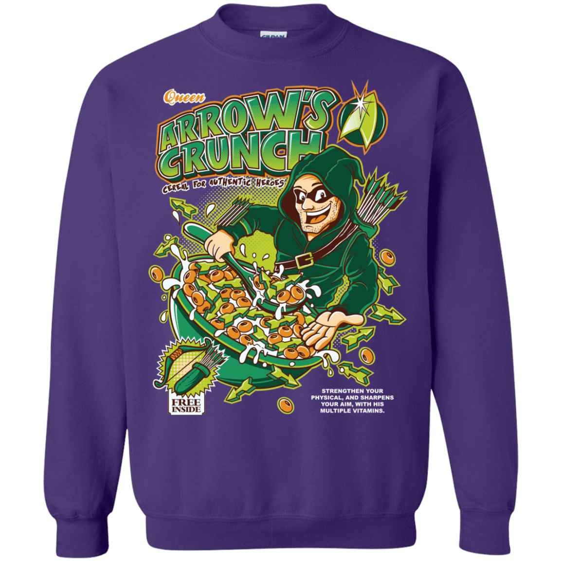 Sweatshirts Purple / S Arrow's Crunch Crewneck Sweatshirt