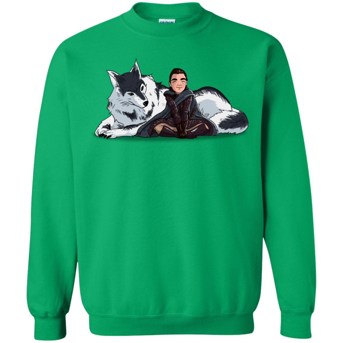 Sweatshirts Irish Green / S Arya and Nymeria Crewneck Sweatshirt