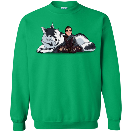 Sweatshirts Irish Green / S Arya and Nymeria Crewneck Sweatshirt