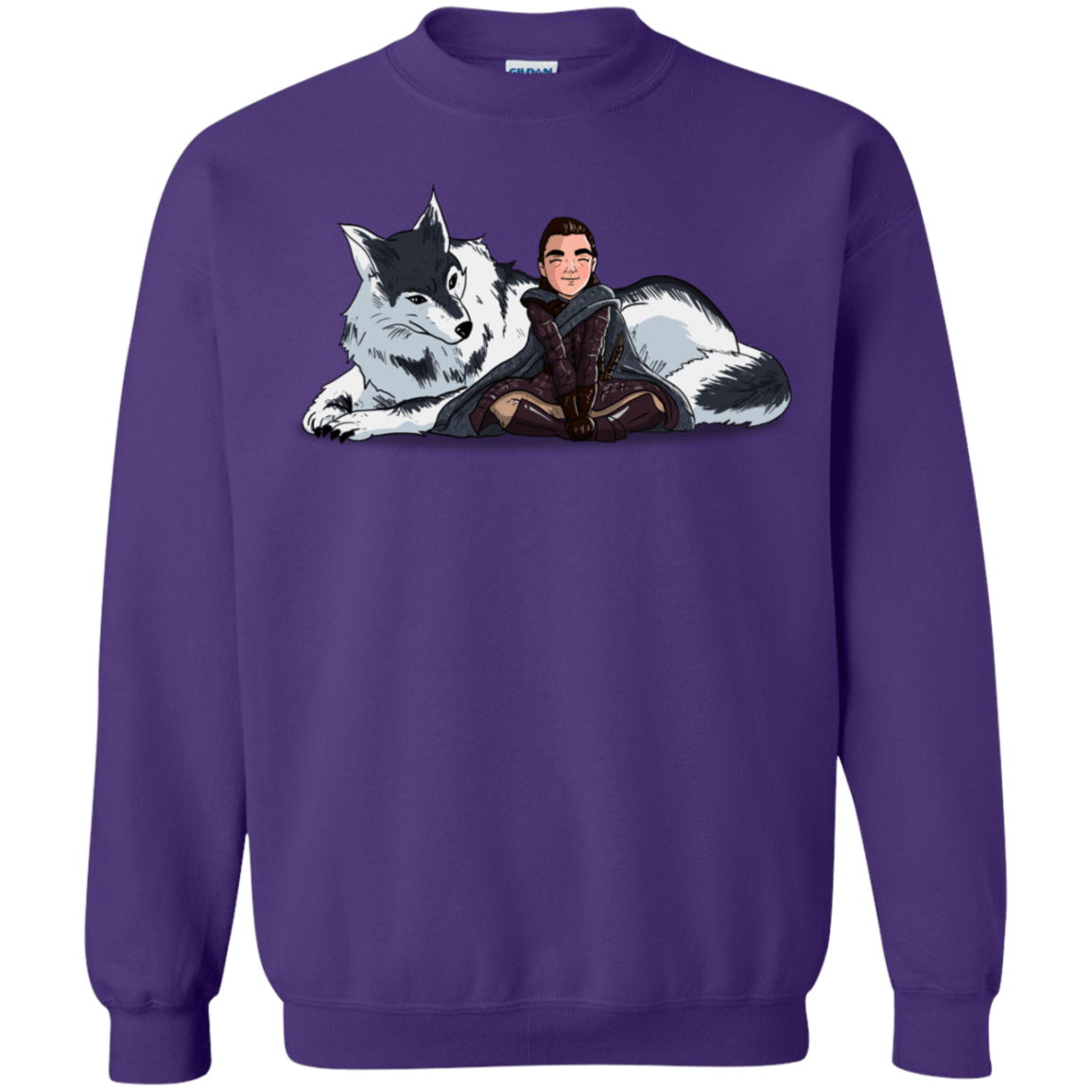 Sweatshirts Purple / S Arya and Nymeria Crewneck Sweatshirt