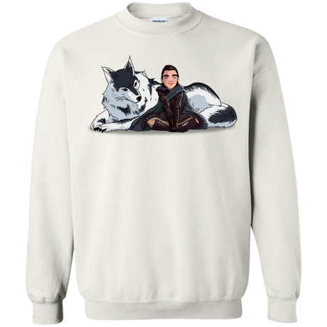 Sweatshirts White / S Arya and Nymeria Crewneck Sweatshirt