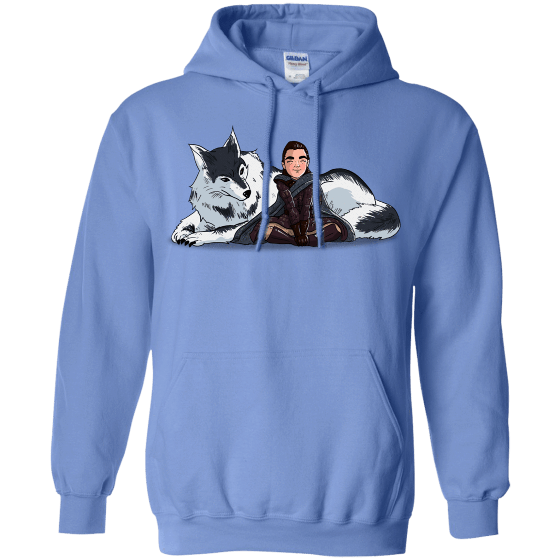 Sweatshirts Carolina Blue / S Arya and Nymeria Pullover Hoodie