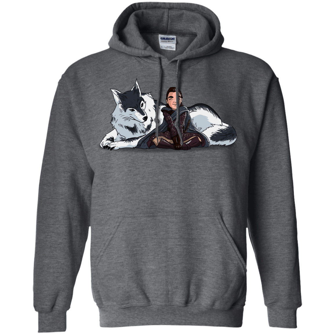 Sweatshirts Dark Heather / S Arya and Nymeria Pullover Hoodie