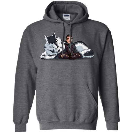 Sweatshirts Dark Heather / S Arya and Nymeria Pullover Hoodie