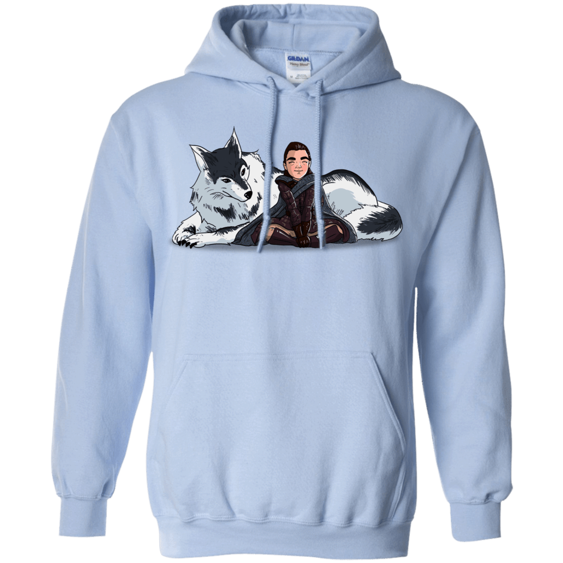 Sweatshirts Light Blue / S Arya and Nymeria Pullover Hoodie