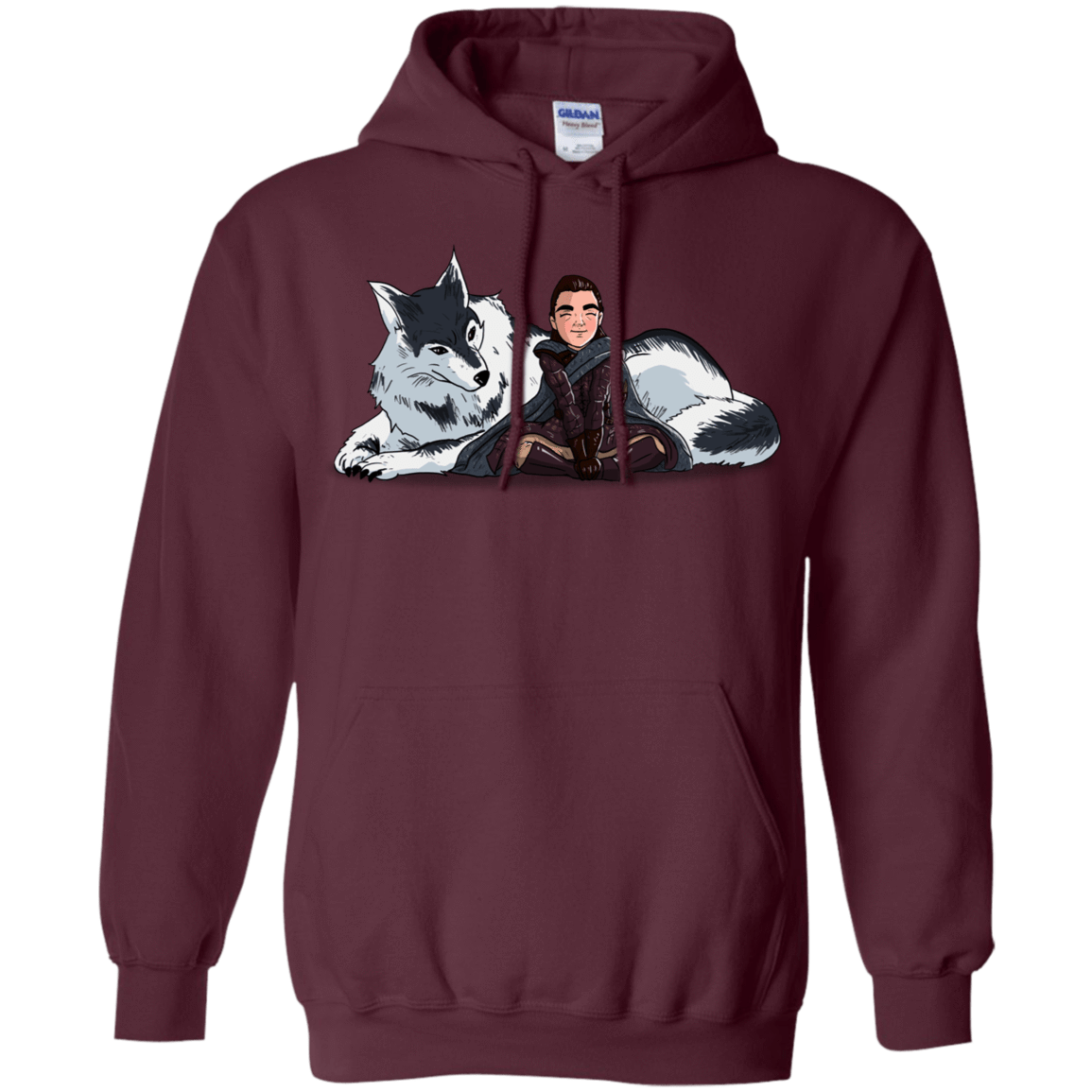 Sweatshirts Maroon / S Arya and Nymeria Pullover Hoodie