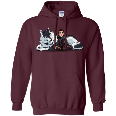 Sweatshirts Maroon / S Arya and Nymeria Pullover Hoodie