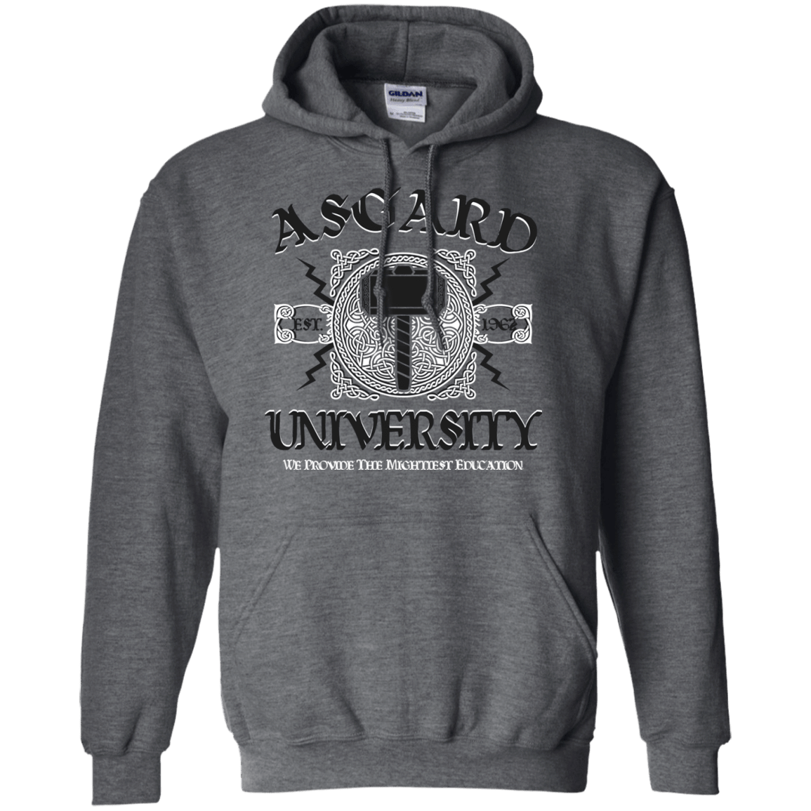 Sweatshirts Dark Heather / Small Asgard University Pullover Hoodie