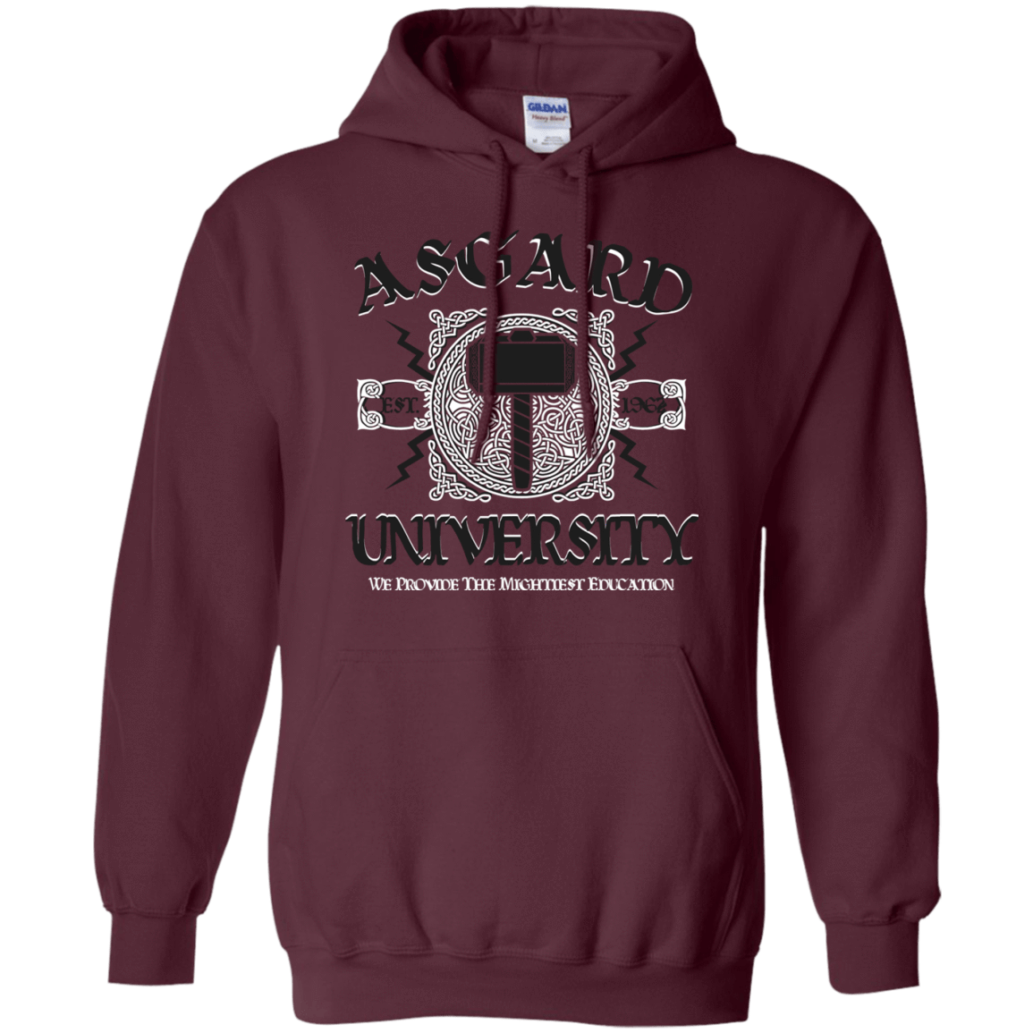 Sweatshirts Maroon / Small Asgard University Pullover Hoodie