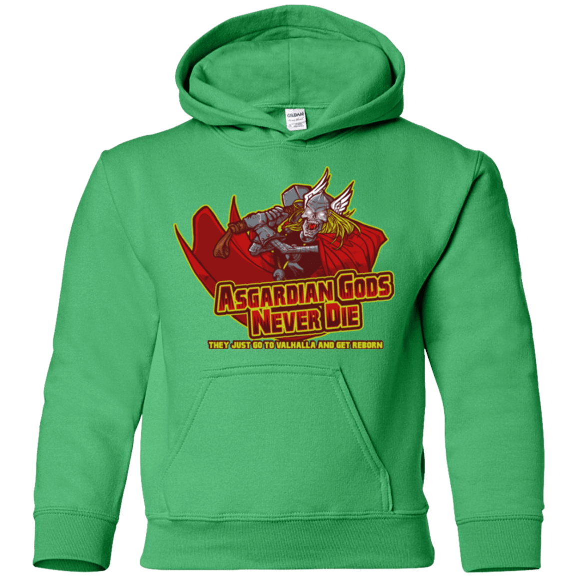 Sweatshirts Irish Green / YS Asgardian Youth Hoodie