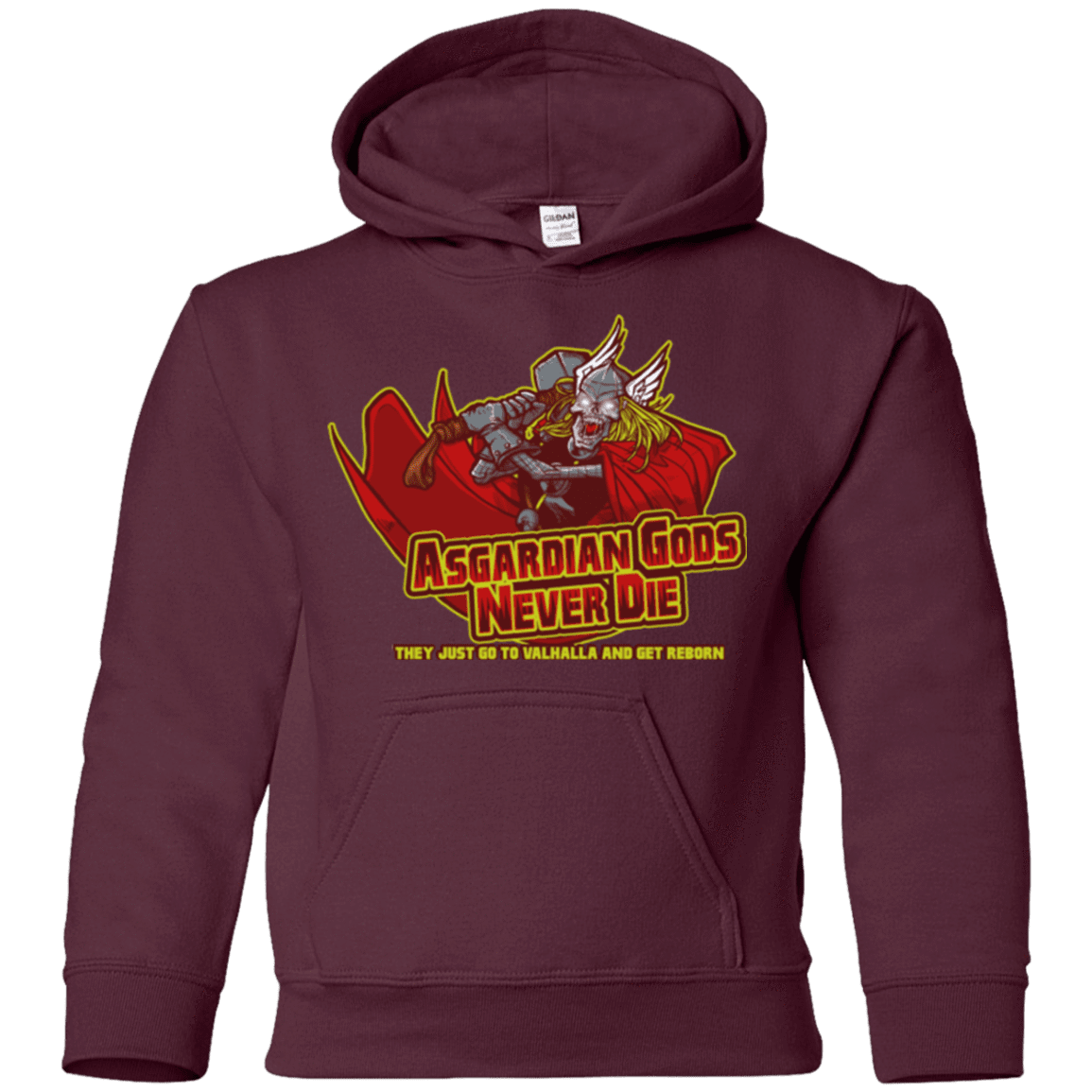 Sweatshirts Maroon / YS Asgardian Youth Hoodie