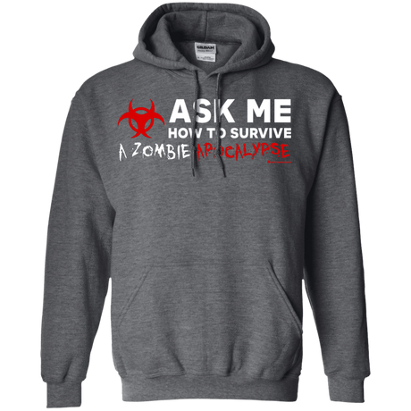 Sweatshirts Dark Heather / Small Ask Me How To Survive A Zombie Apocalypse Pullover Hoodie