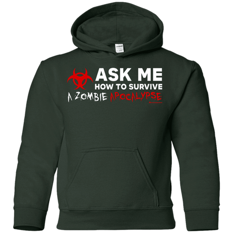 Ask Me How To Survive A Zombie Apocalypse Youth Hoodie