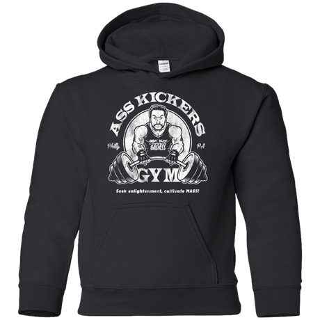 Sweatshirts Black / YS Ass Kickers Gym Youth Hoodie