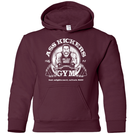 Sweatshirts Maroon / YS Ass Kickers Gym Youth Hoodie