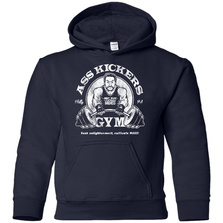 Sweatshirts Navy / YS Ass Kickers Gym Youth Hoodie