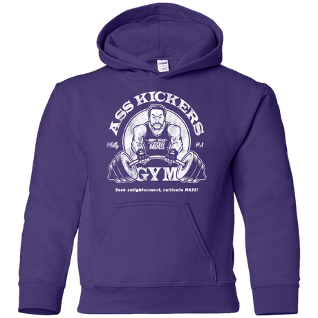 Sweatshirts Purple / YS Ass Kickers Gym Youth Hoodie