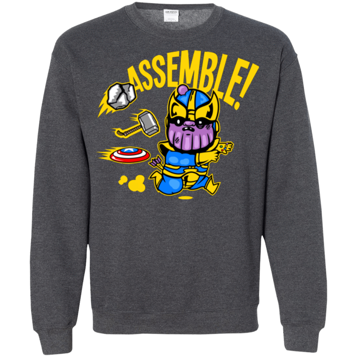 Sweatshirts Dark Heather / Small Assemble Crewneck Sweatshirt