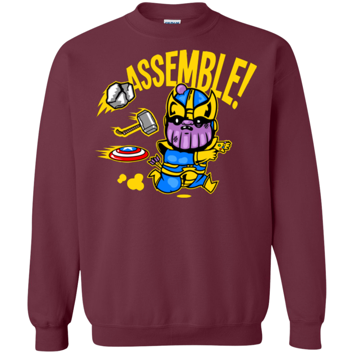 Sweatshirts Maroon / Small Assemble Crewneck Sweatshirt