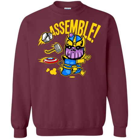 Sweatshirts Maroon / Small Assemble Crewneck Sweatshirt
