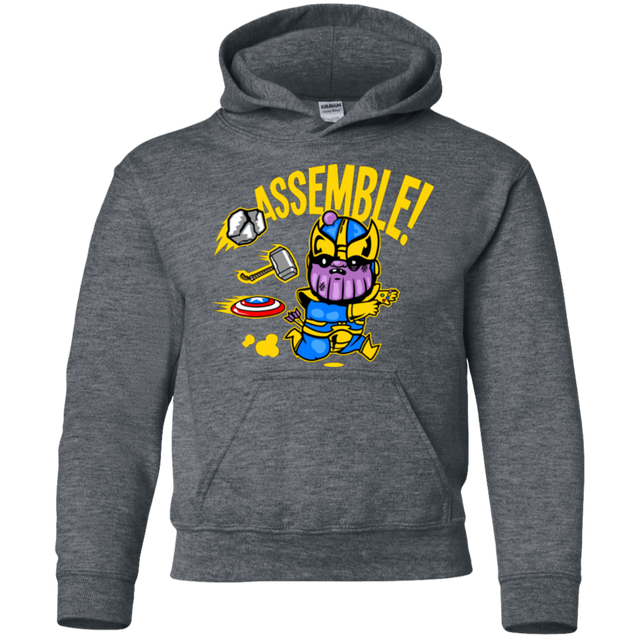 Sweatshirts Dark Heather / YS Assemble Youth Hoodie