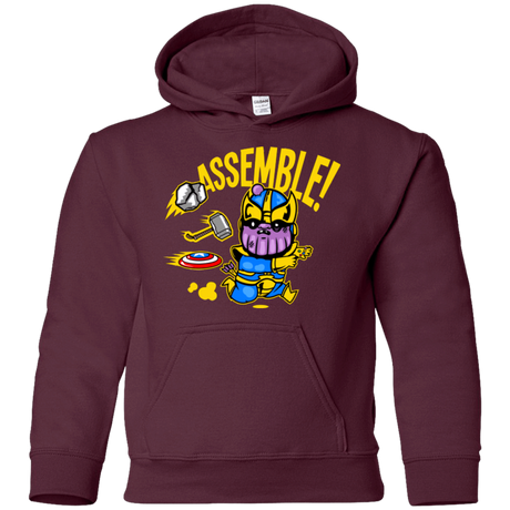 Sweatshirts Maroon / YS Assemble Youth Hoodie