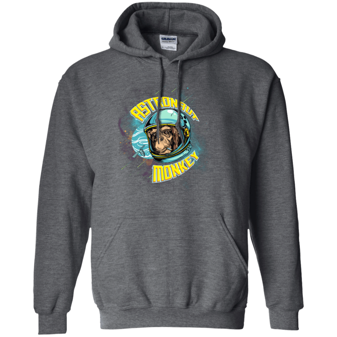 Sweatshirts Dark Heather / Small ASTRONAUT MONKEY Pullover Hoodie